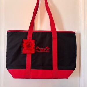 Trader Joe's Black and Red Tote Bag
